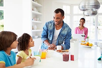 Family eating